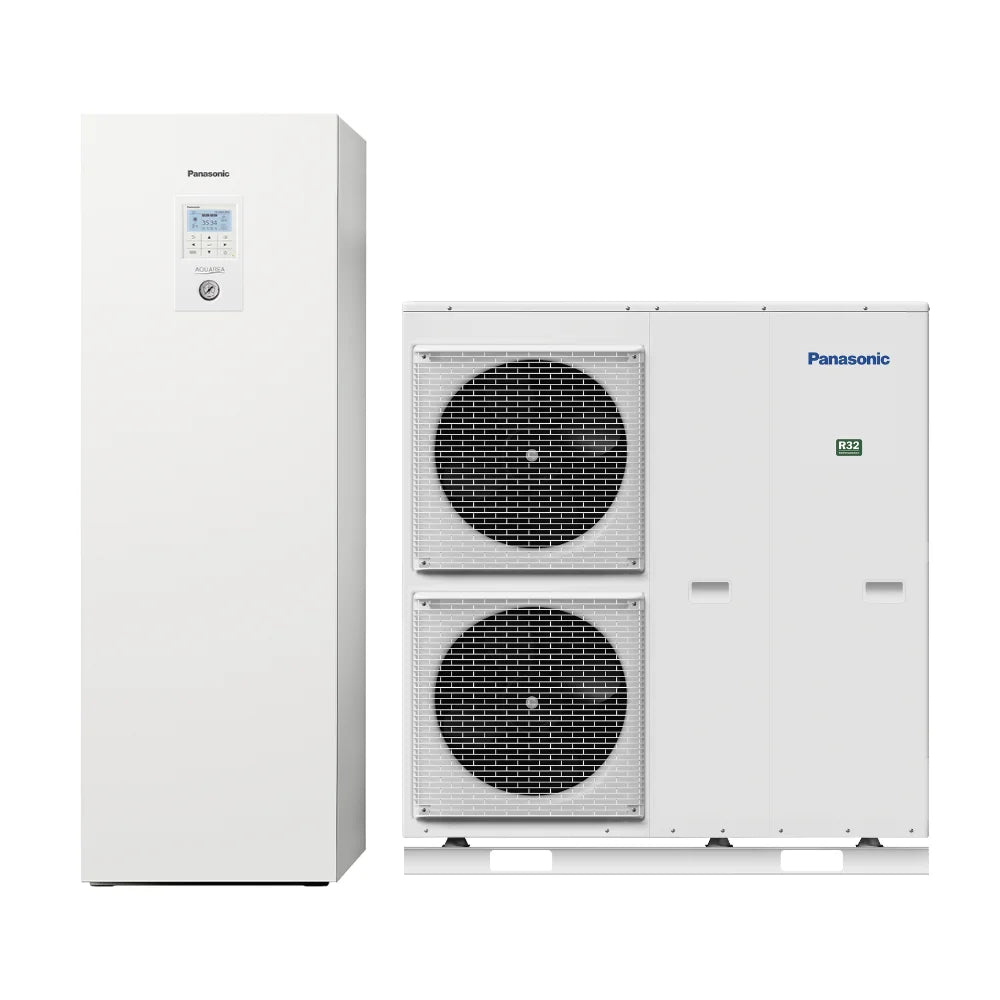 Panasonic Aquarea T-CAP osztott hőszivattyú H generáció 12kW 185l HMV szuper csendes (KIT-AQC12HE8)