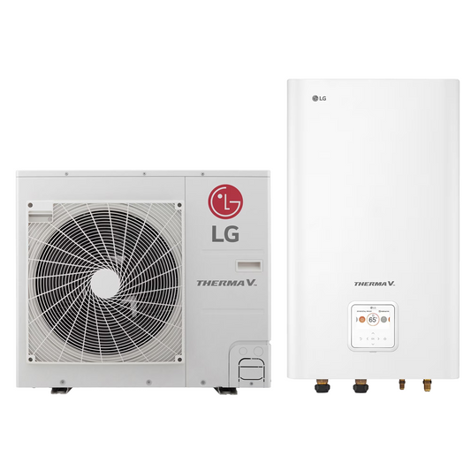 LG Therma V hidro-split hőszivattyú 12kW, 1 fázis (HN1600MC.NK1 + HU121MRB.U30) - Hőszipka